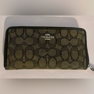 Grey Black Coach Wallet